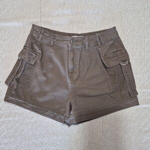Angel Kiss Tan Cargo Shorts for Women